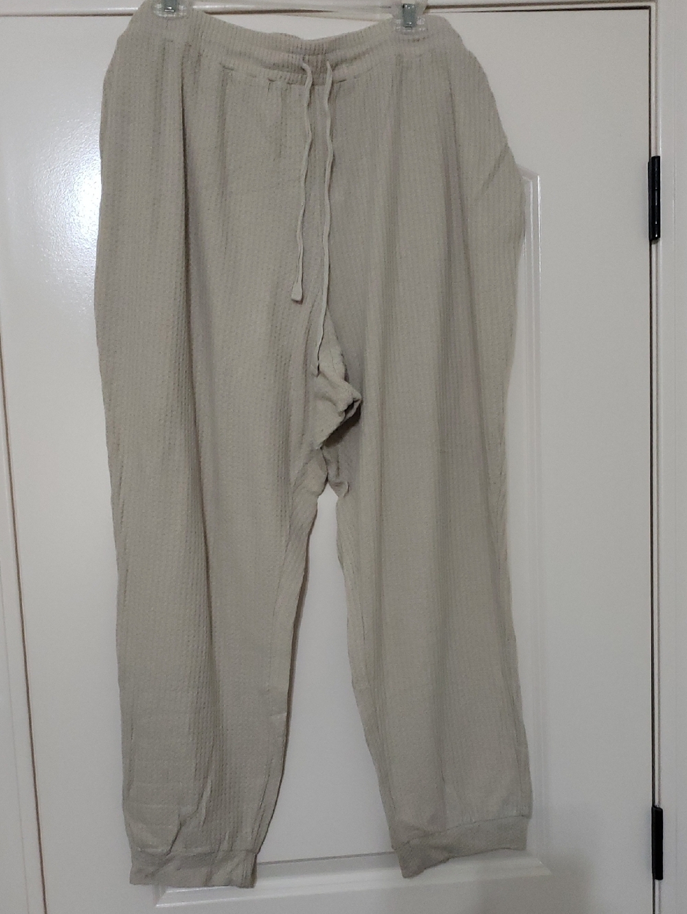 Maurices 2x Waffle Lounge Sleep Pants Oatmeal